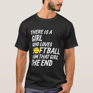 Girls Fastpech Player Funny Softball T-Shirt