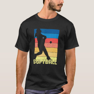Girls Fastpitplayer 70er 80er Retro Style Frauen T-Shirt