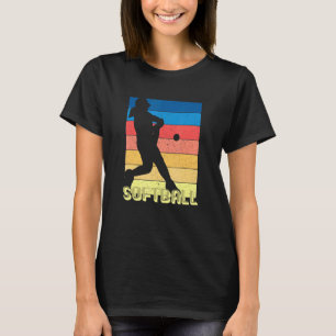 Girls Fastpitplayer 70er 80er Retro Style Frauen T-Shirt