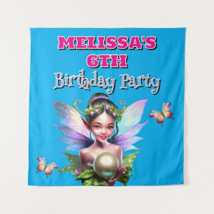 Girls Fee Geburtstag Thema Party Dekoration Wandteppich
