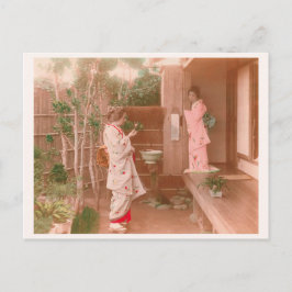 "Girls' Feelings" 乙女心　日本　着物　女性　ヴィンテージ 写真　和風 Postkarte