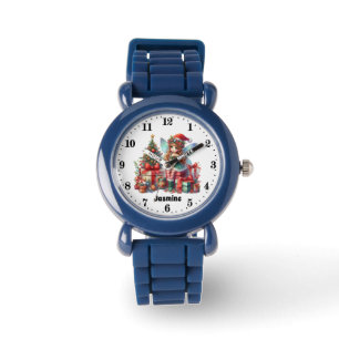 Girls Festive Christmas Fee Name hinzufügen Armbanduhr