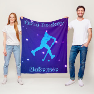 Girls Field Hockey Personalisiert Fleece Blanket