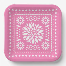 Girl's Fiesta Birthday Party Plates