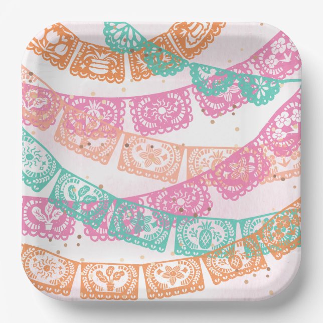 Girl's Fiesta Geburtstagsparty Teller (Vorderseite)