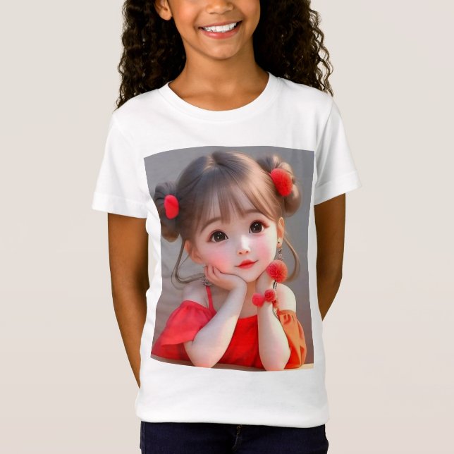 Girls' Fine Jersey T - Shirt - Adorable Niedlich L (Vorderseite)