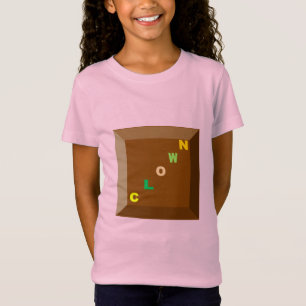 Girls' Fine Jersey T - Shirt rosa DESIGN CLOWN