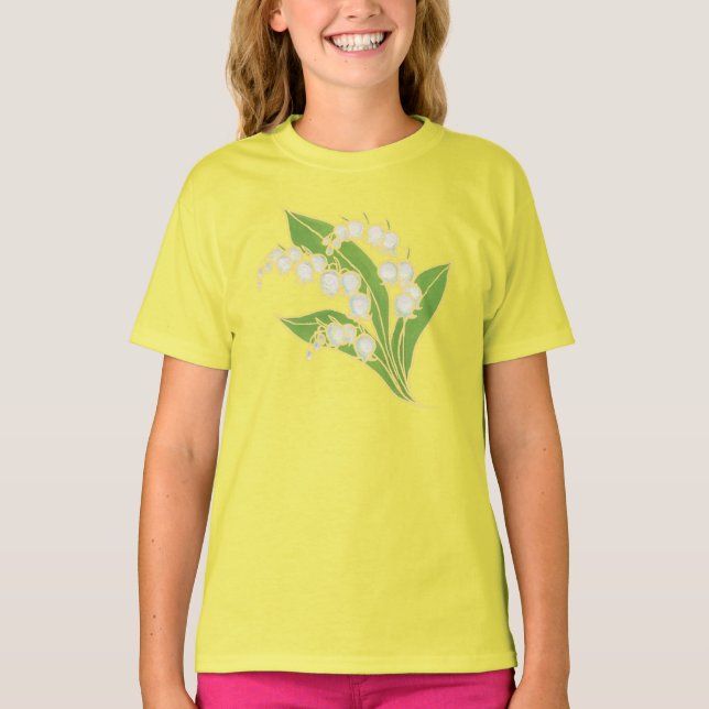 Girls Fleece Hoodie: Lily of the Valley T-Shirt (Vorderseite)