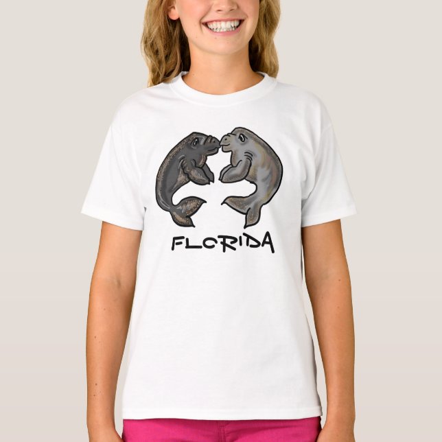 Girls Florida Manatee Shirt (Vorderseite)