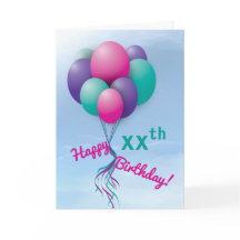 Girls' Fly-Away Balloon Bundle Happy Birthday