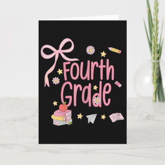 Girls Fourth Grade Coquette Bow Pink Preppy Ck To  Karte