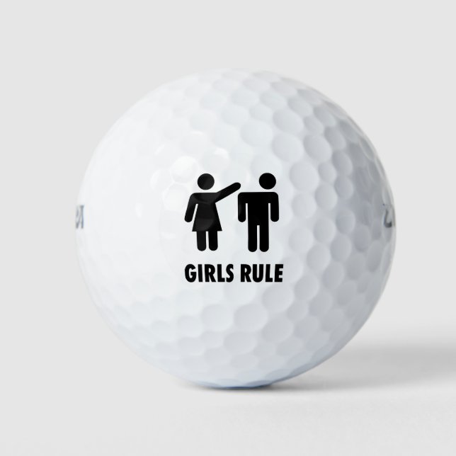Girls Frauen Power Geschenk Golfball (Vorderseite)