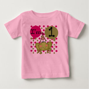Girls Frog erster Geburtstag Baby T-shirt