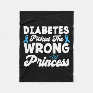 Girls Fun Diabetes hat die falsche Prinzessin T1d Fleecedecke