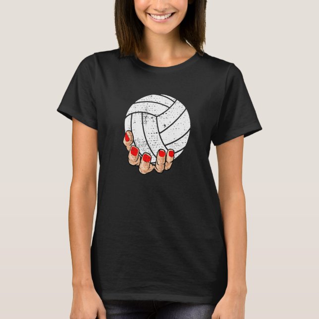 Girls Funny Volleyball Premium T-Shirt (Vorderseite)