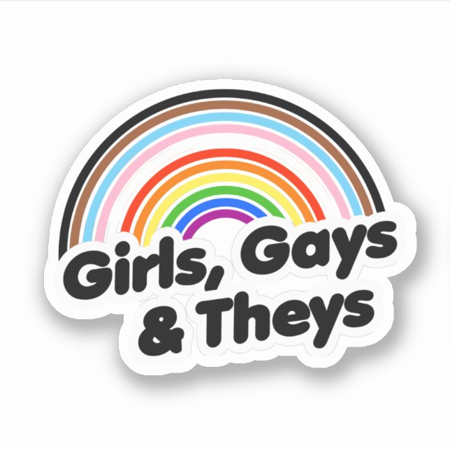 Girls Gays und Theys Aufkleber (Vorderseite)