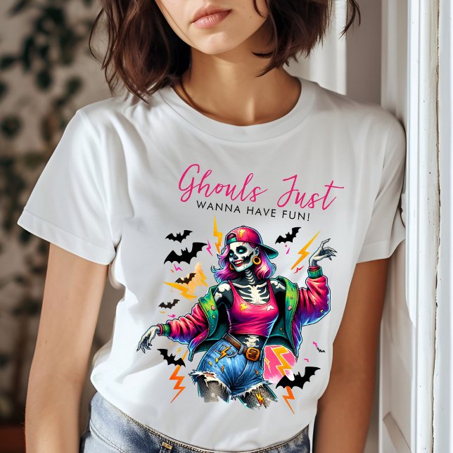 Girls Ghouls Night Out Adult Halloween-Party T-Shirt (Von Creator hochgeladen)