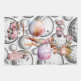 Girls Go Golfing Geschirrtuch