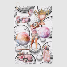 Girls Go Golfing Golfhandtuch