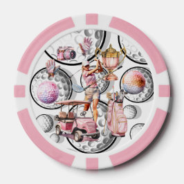 Girls Go Golfing Pokerchips