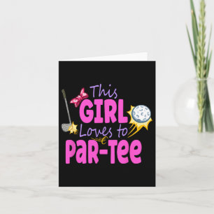Girls Golf Shirt Birthday Golf Women Golf Player Karte