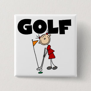 Girls GOLF T-Shirts und Geschenke Button
