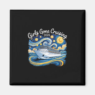 Girls Gone Cruising 2026 Van Gogh Kreuzfahrt Urlau Magnet