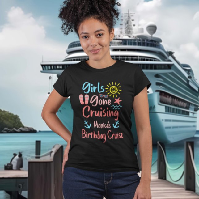 Girls Gone Cruising Group Birthday Bachelorette T-Shirt (Von Creator hochgeladen)