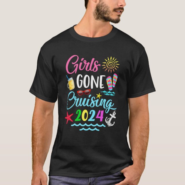 Girls Gone Cruising Vacation 2024 Party Cruise T-Shirt (Vorderseite)