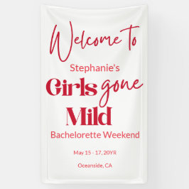 Girls Gone Mild Elegant Bachelorette Beach Weekend Banner