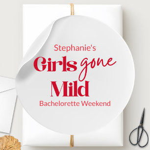 Girls Gone Mild Eleganter Junggesellinnen-Strand-W Runder Aufkleber