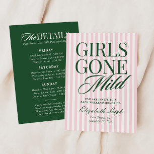 Girls Gone Mild Pajama Wellness-Center Bachelorett Einladung