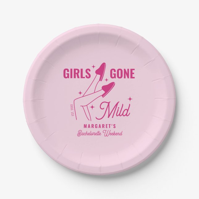 Girls Gone Mild Pink Trendy Wellness-Center Bachel Pappteller (Vorderseite)