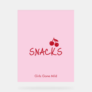 Girls Gone Mild Rosa und Kirschrot Junggesellinnen Acrylschild