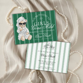 Girls Gone Mild Spa Bear Bachelorette Einladung