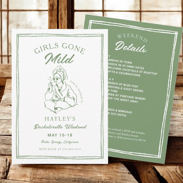 Girls Gone Milde Wellness-Center Junggeselinnen-Ab Einladung (Von Creator hochgeladen)