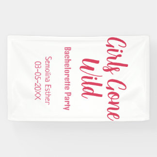 girls gone wild bachelorette party red name retro banner