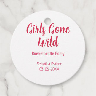 girls gone wild bachelorette party red name retro geschenkanhänger