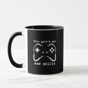 Girl's Got Mad Skills Video Game Controller Tasse