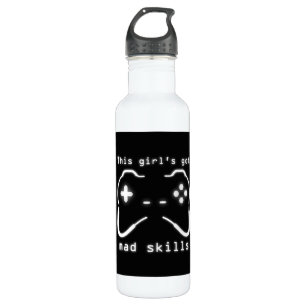 Girl's Got Mad Skills Video Game Controller Wasser Edelstahlflasche
