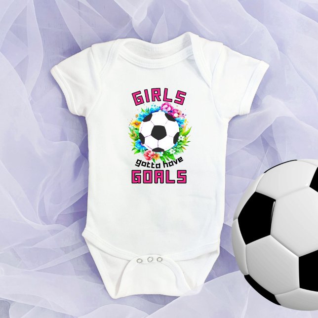 Girls Gotta haben Goals Soccer Baby Bodysuits (Von Creator hochgeladen)