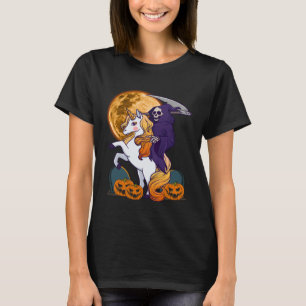 Girls Grim Sensenmann Reiten eines einsamen, spött T-Shirt