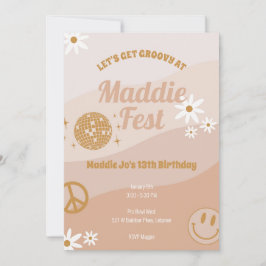 Girls Groovy Festival Vibes Einladung