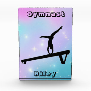 Girls Gymnast Gymnastik Balance Beam Fotoblock