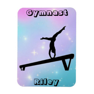 Girls Gymnast Gymnastik Balance Beam Magnet