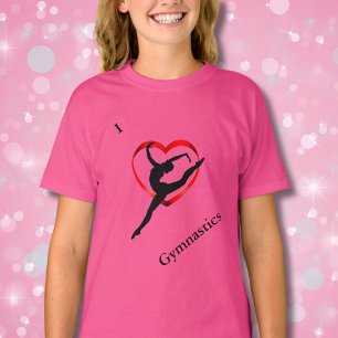 Girls Gymnast Herz T-Shirt