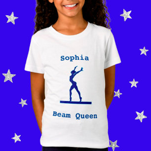 Girls Gymnastics Beam Queen T - Shirt