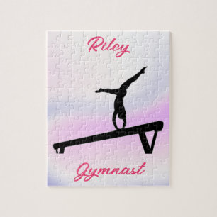 Girls Gymnastics Beam Soft Pastell Puzzle