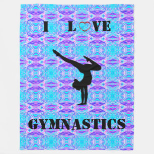 Girls Gymnastics Blanket Fleecedecke