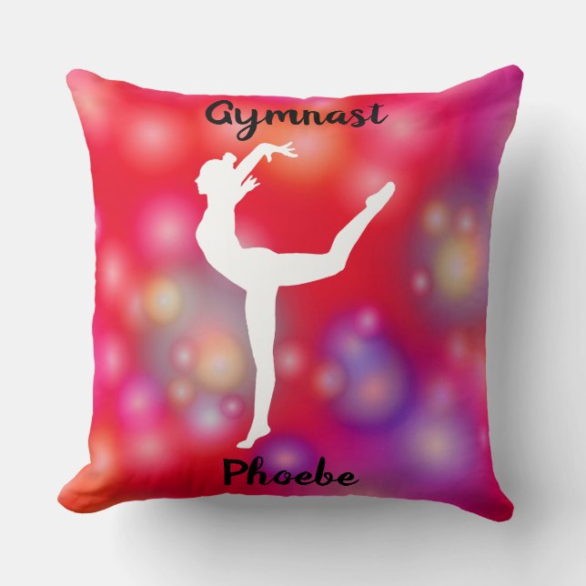 Girls Gymnastics Blubble Fun Kissen (Vorderseite)